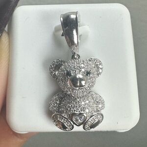 Sterling Silver Teddy Bear Pendant